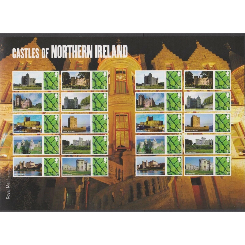 LS58 GB 2009 Castles Of Northern Ireland Smiler sheet UNMOUNTED MINT