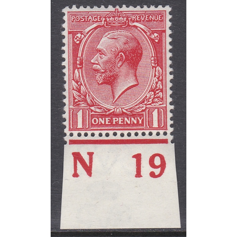 N16(12) 1d Bright Carmine Red Royal Cypher Control N19 Imperf 2 Wmk type III M M