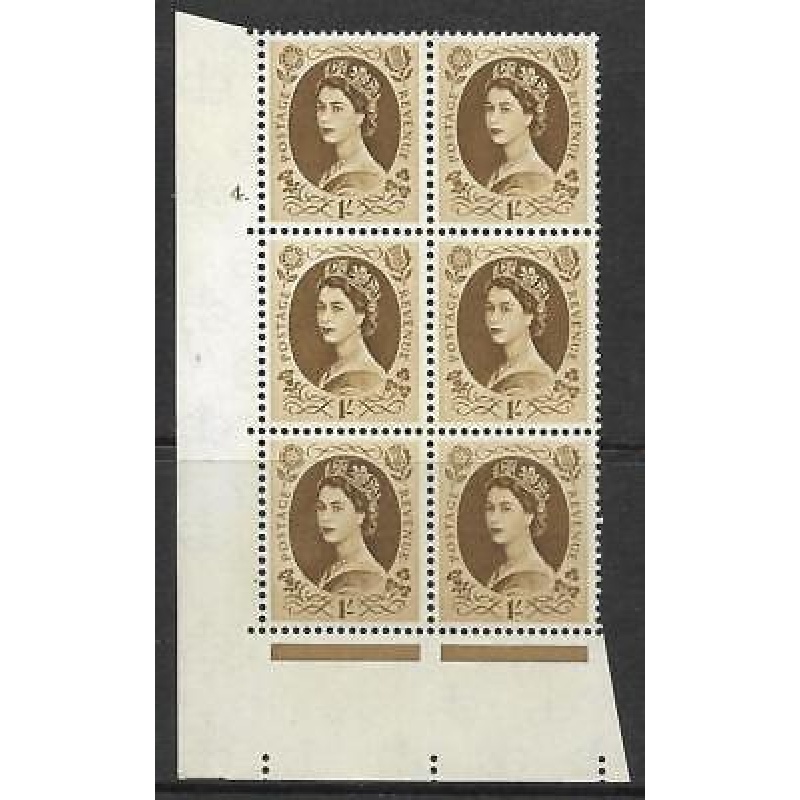 1 - Wilding Multi Crown on Cream Cyl 4 Dot perf A(E I) UNMOUNTED MINT