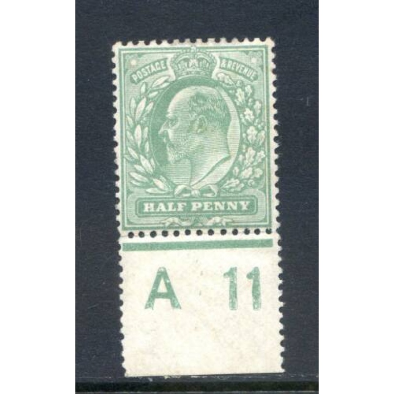 KEV11 1 2d Pale Green A11 (I) Control Single mounted Mint