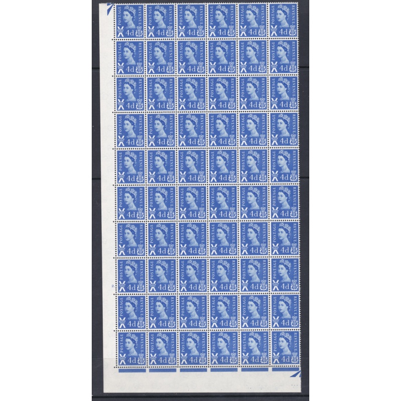 Scotland Cylinder Blocks in 1 4 sheets - set of 3 - 4d 6d 1 3 crowns - U M