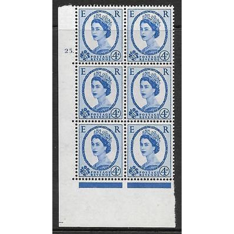 4d Wilding Multi Crown on White Cyl 25 Dot perf A(E I) UNMOUNTED MINT