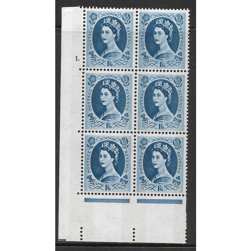 S156a 1 6 Wilding Violet Phos 9.5mm cyl 1 Dot perf type A(E I) UNMOUNTED MINT