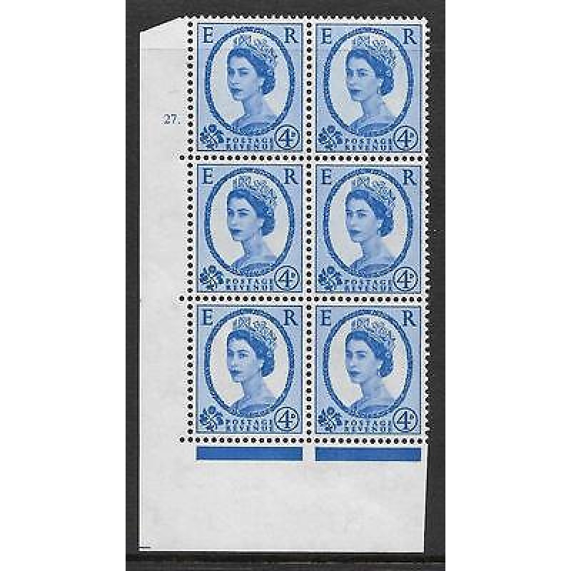 4d Wilding Multi Crown on White Cyl 27 Dot perf A(E I) UNMOUNTED MINT