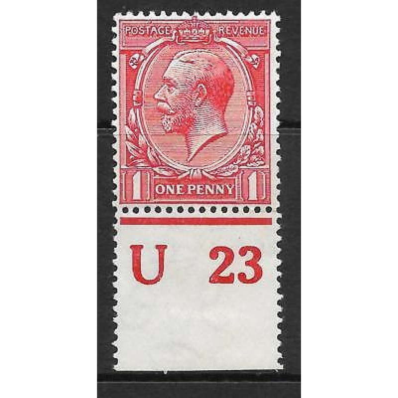 N16(3) 1d Scarlet Royal Cypher Control U 23 perf MOUNTED MINT in margin