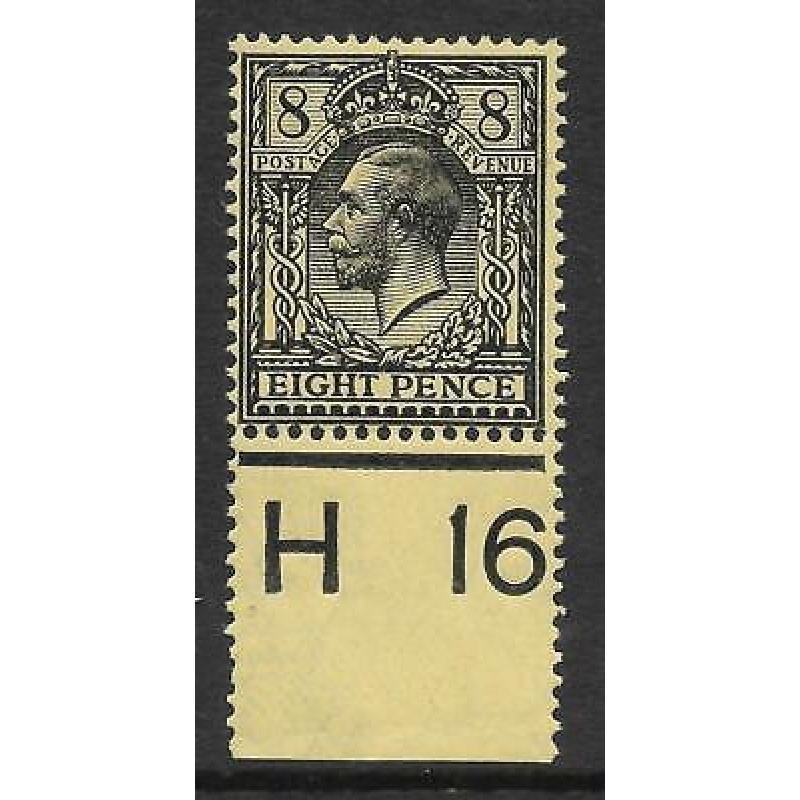 N28(1) 8d Black on Yellow Royal Cypher Control H16 perf UNMOUNTED MINT