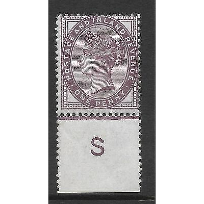 1d lilac control S perf single with jubilee line UNMOUNTED MINT