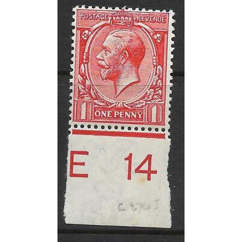 N16(1) 1d Bright Scarlet Royal Cypher Control E 14 imperf UNMOUNTED MINT MNH