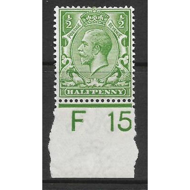 N14(11) d Bright Yellow Green Control F 15 imperf UNMOUNTED MINT MNH