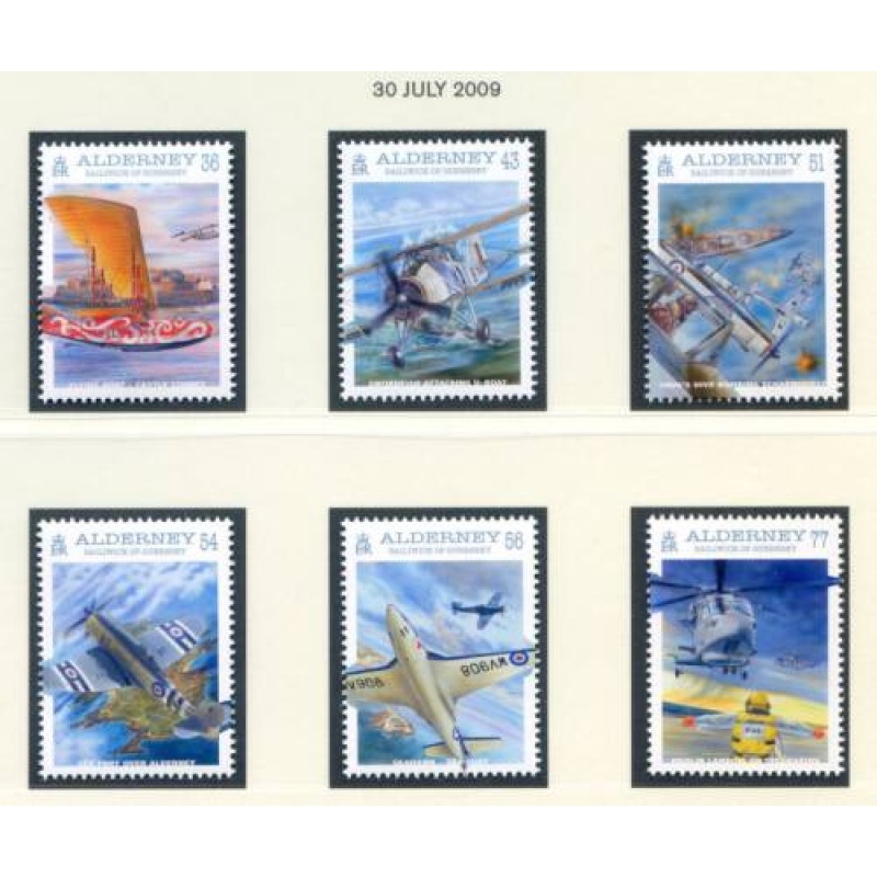 Alderney 2009 Naval Aviation Set SGA369 A374 Unmounted Mint