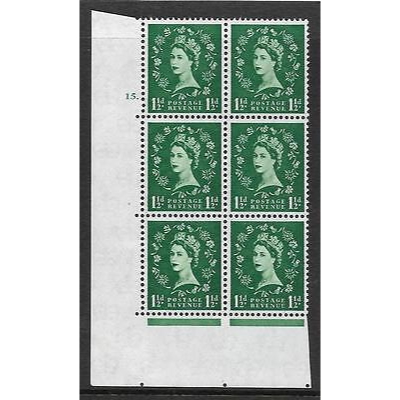 1d Wilding Multi Crown on White Cyl 15 Dot perf A(E I) UNMOUNTED MINT