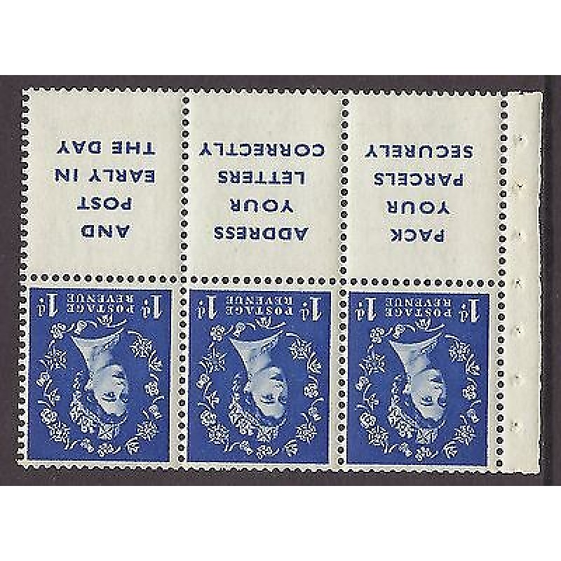 SB29a 1d Wilding booklet pane perf type I UNMOUNTED MNT MNH