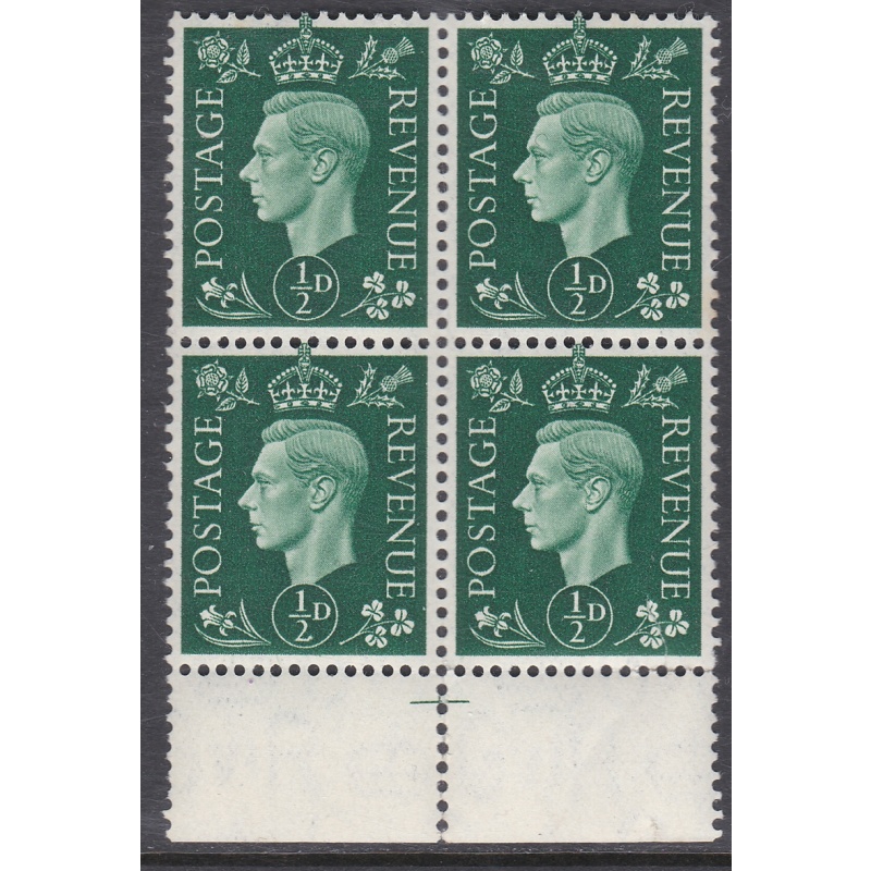 Sg 462d Q1(d) d Green Dark colours Block of 4 Spur to 2 of   Unmounted Mint