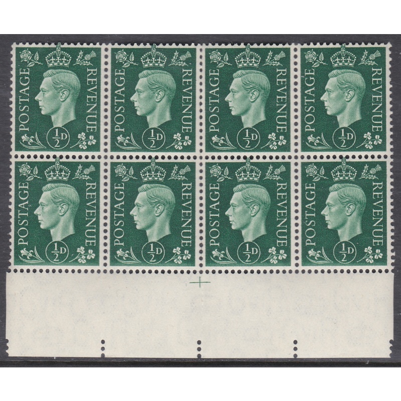 Sg 462d Q1(d) d Green Dark colours Block of 8 Spur to 2 of  Unmounted Mint