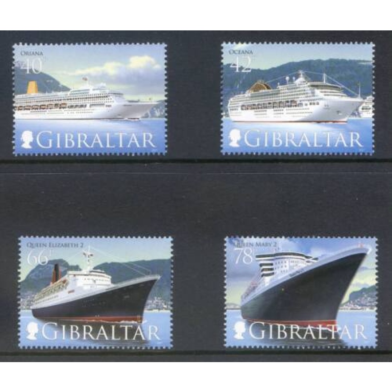 2007 Gibraltar Cruise Ships Set SG1207 1211 Unmounted Mint