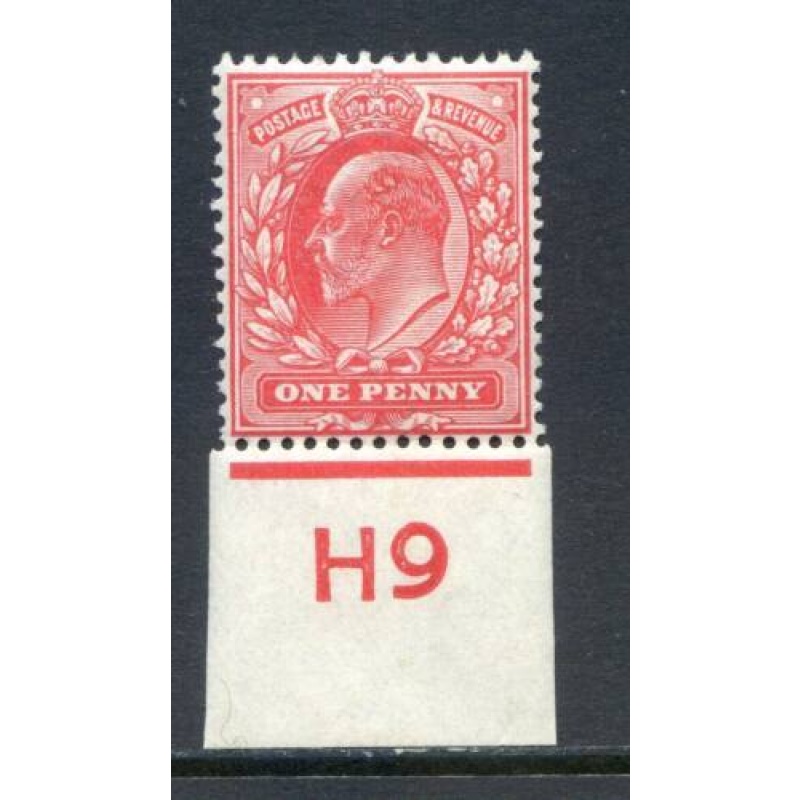 KEV11 1d Scarlet H9 (I) control Single mounted Mint