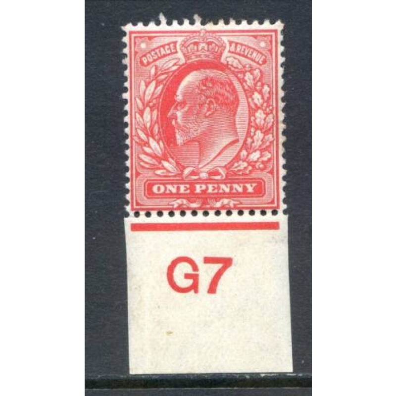 KEV11 1d Scarlet G7 (I) control Single mounted Mint