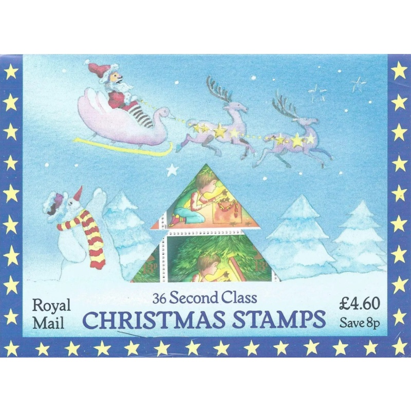 1987 Christmas Stamps 36 x 2nd class (13p) stamps (4.60) booklet folder MINT