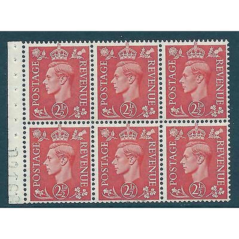 QB34 2d Pale Scarlet booklet pane UNMOUNTED MNT MNH