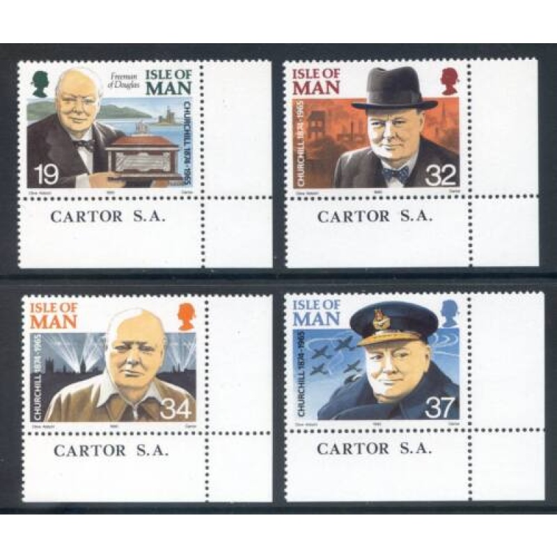 Isle Of Man 1990 Winston Churchill Set SG455 458 MNH