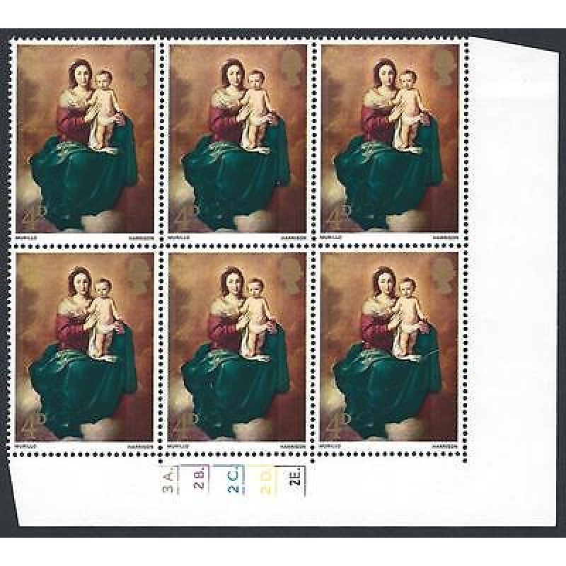 1967 Christmas 4d - Cylinder Block Phosphor Band Shift Variety - MNH