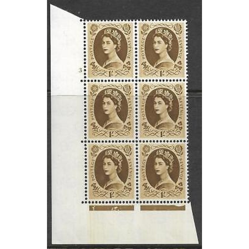 1 - Wilding Multi Crown on Cream Cyl 3 No Dot perf A(E I) UNMOUNTED MINT