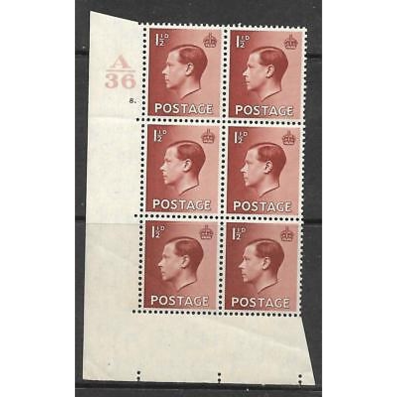 1d A 36 Cylinder Block - 8 Dot UNMOUNTED MINT