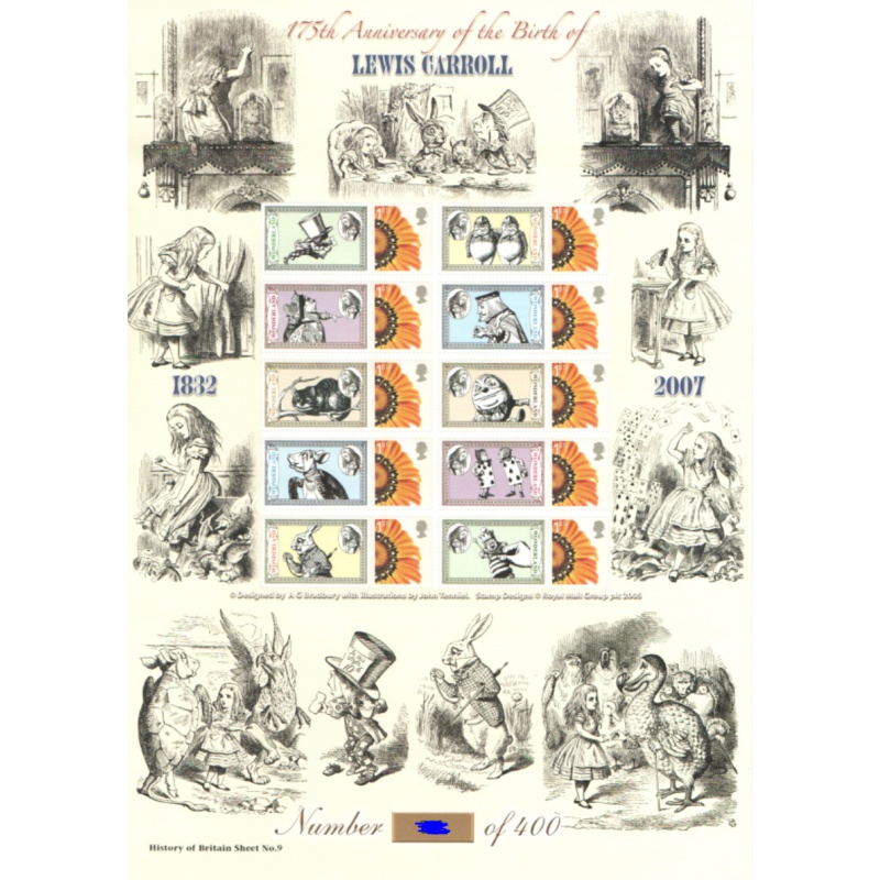 BC-108 History of Britain 9 2007 Lewis carroll no. 64 sheet U M