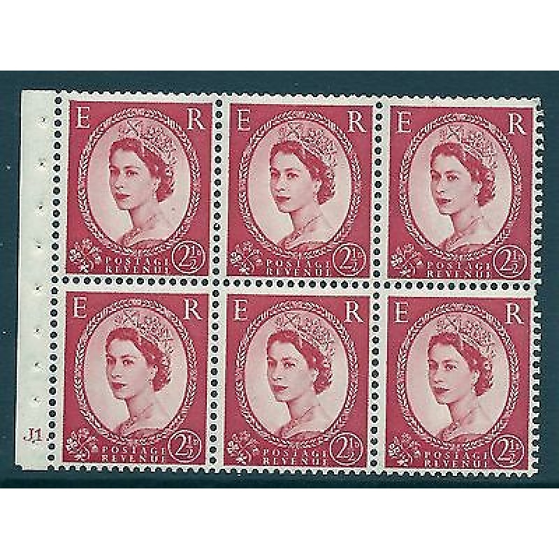 SB80 Wilding booklet pane Tudor Crown perf type Ie cyl J1 Dot UNMOUNTED MNT