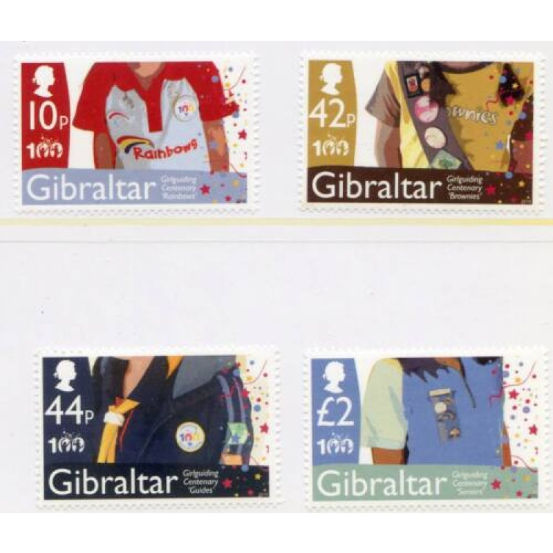 2010 Gibraltar Girl Guiding Set SG1370 1373 Unmounted Mint