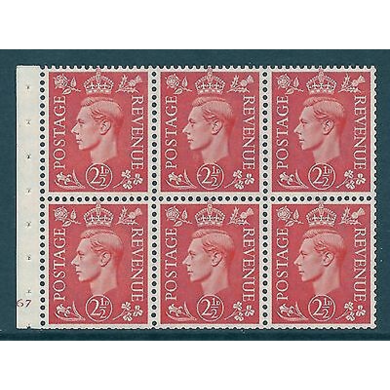 QB34 2d Pale Scarlet Booklet pane perf I Cyl J67 No Dot UNMOUNTED MNT MNH