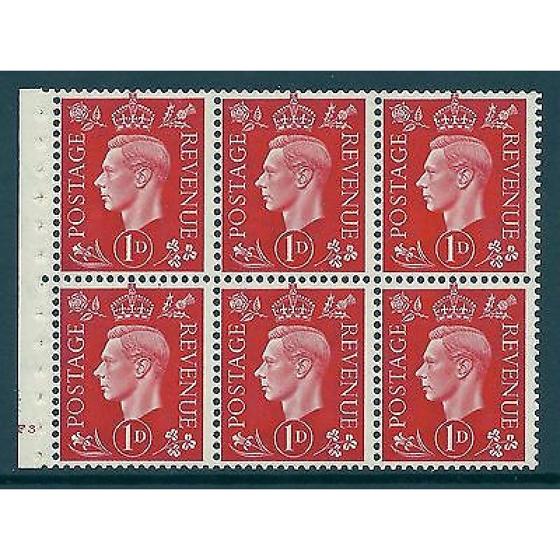 QB10 perf type B4B(E) cylinder F3 No Dot -1d Red Booklet pane UNMOUNTED MINT MNH