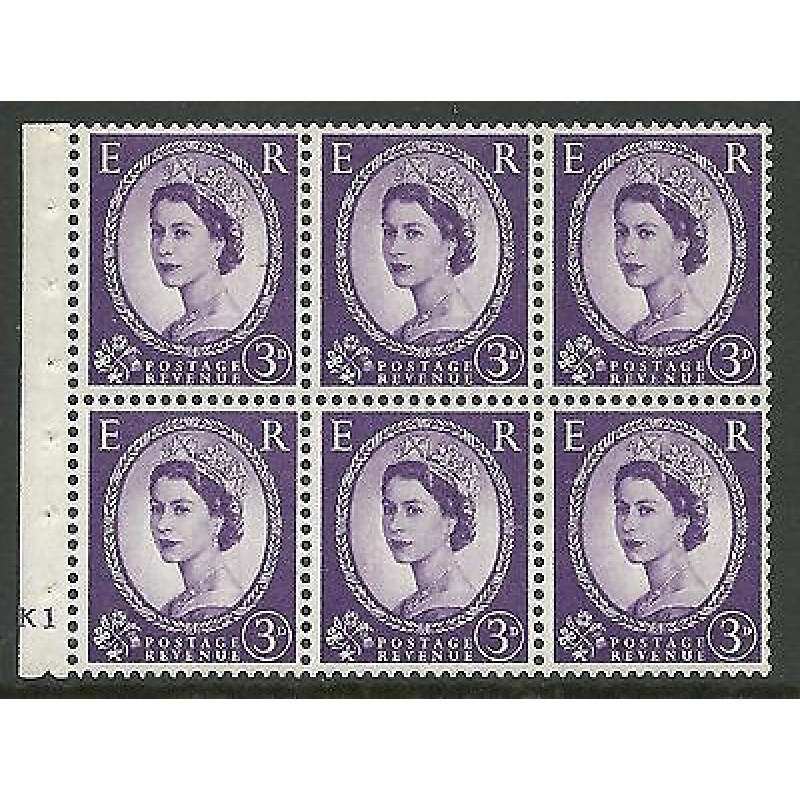 SB90 Wilding booklet pane Edward Crown perf type I cyl K1 No Dot UNMOUNTED MNT