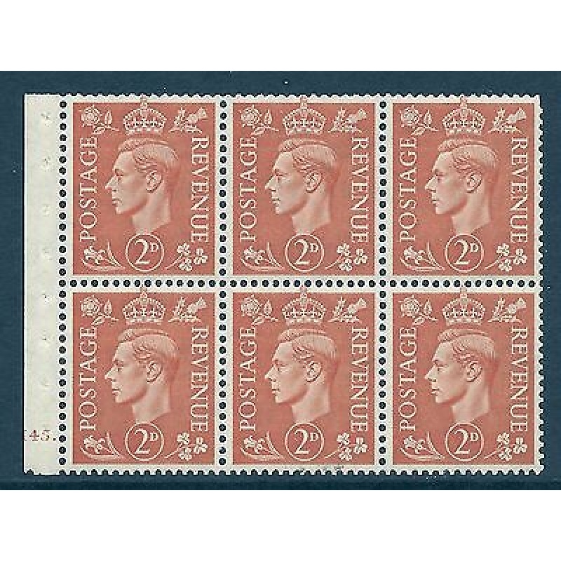 QB30 2d Pale Orange Booklet pane perf Le Cyl H45 Dot UNMOUNTED MNT MNH