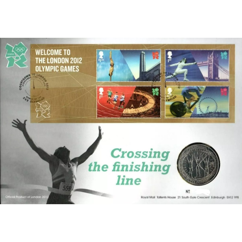 2012 Crossing the finishing line Olympic games coin cover no. 228 royal mint