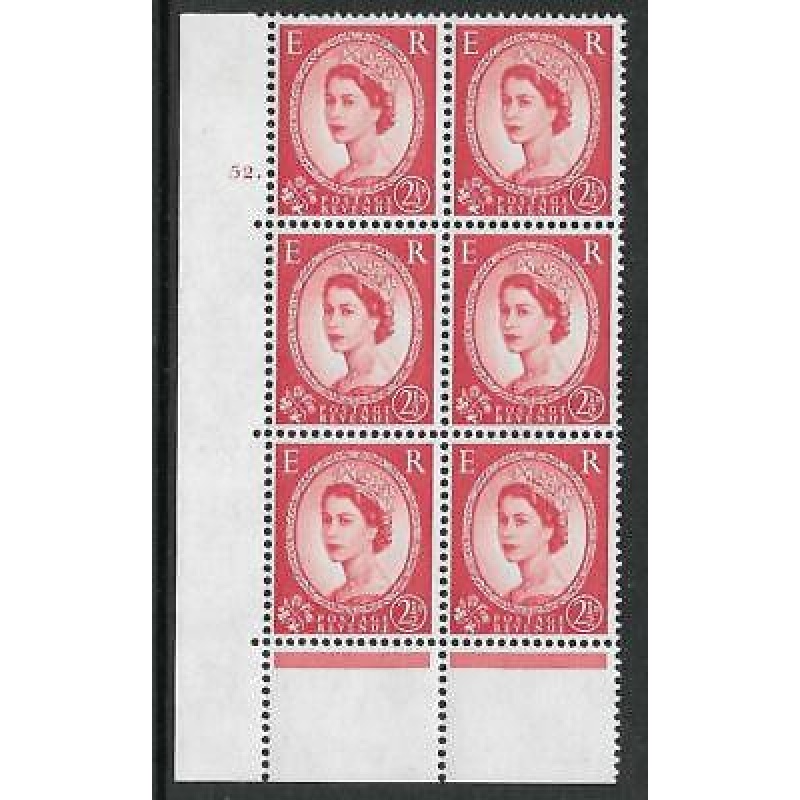 2d Wilding Multi Crown on White Cyl 52 Dot perf C(E P) UNMOUNTED MINT