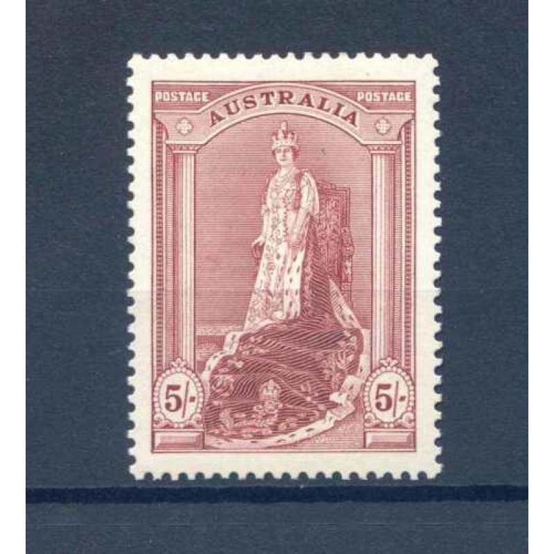 Australia 1937 49 5 - Claret SG176 mounted Mint