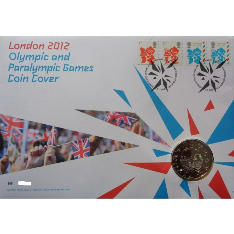 2012 London Olympic and paralympic games 5 coin cover no. 112 Royal Mint