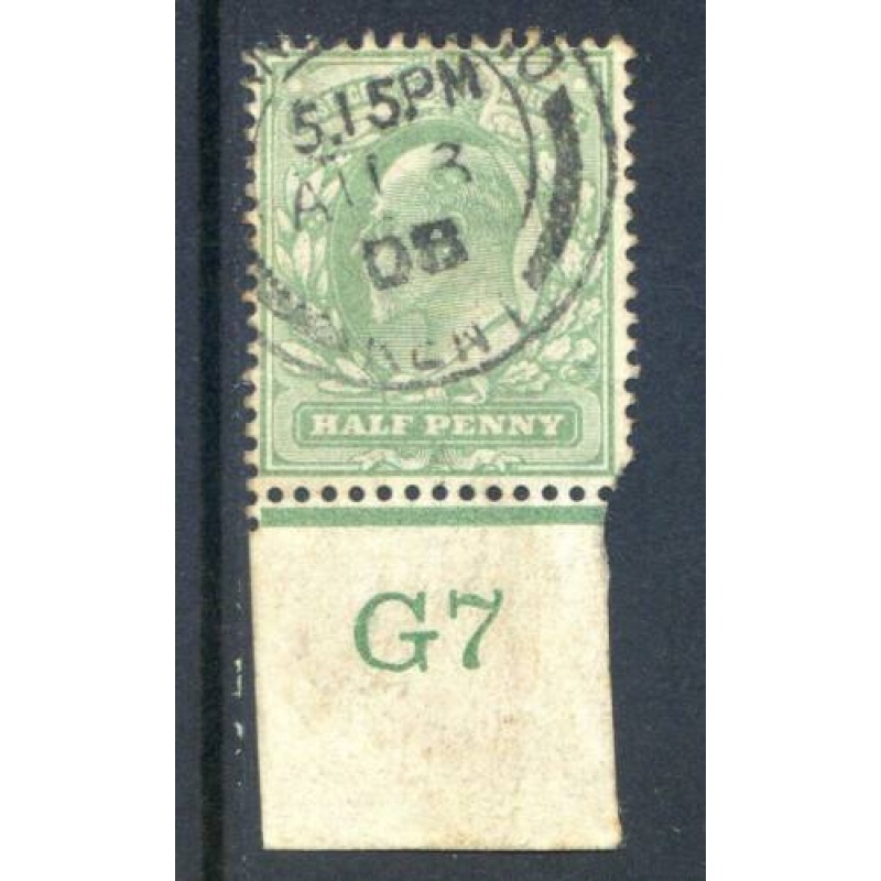 KEV11 1 2d Pale Yellowish Green G7 (I) Fine Used Control Single