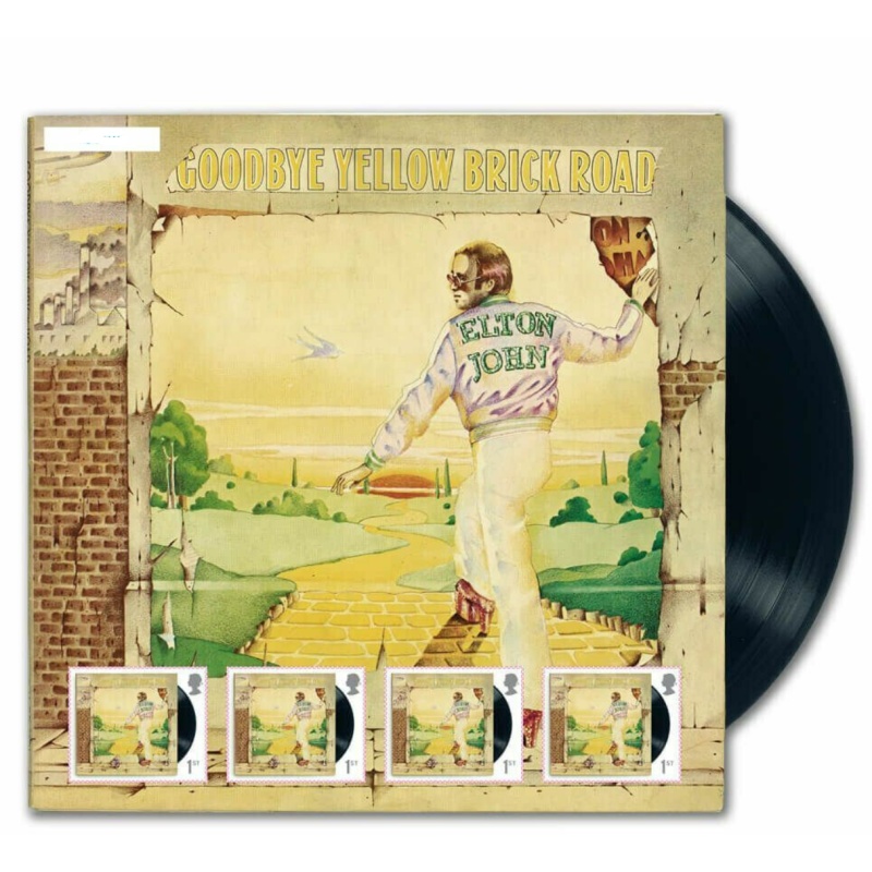 GB 2019  Elton john Goodbye yellow Brick Road fan sheet no.3962 UNMOUNTED MINT