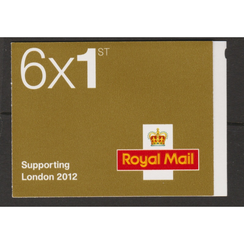 MB7 Supporting London 6 x 1st stamps barcode booklet - Self Adhesive - No Cyl