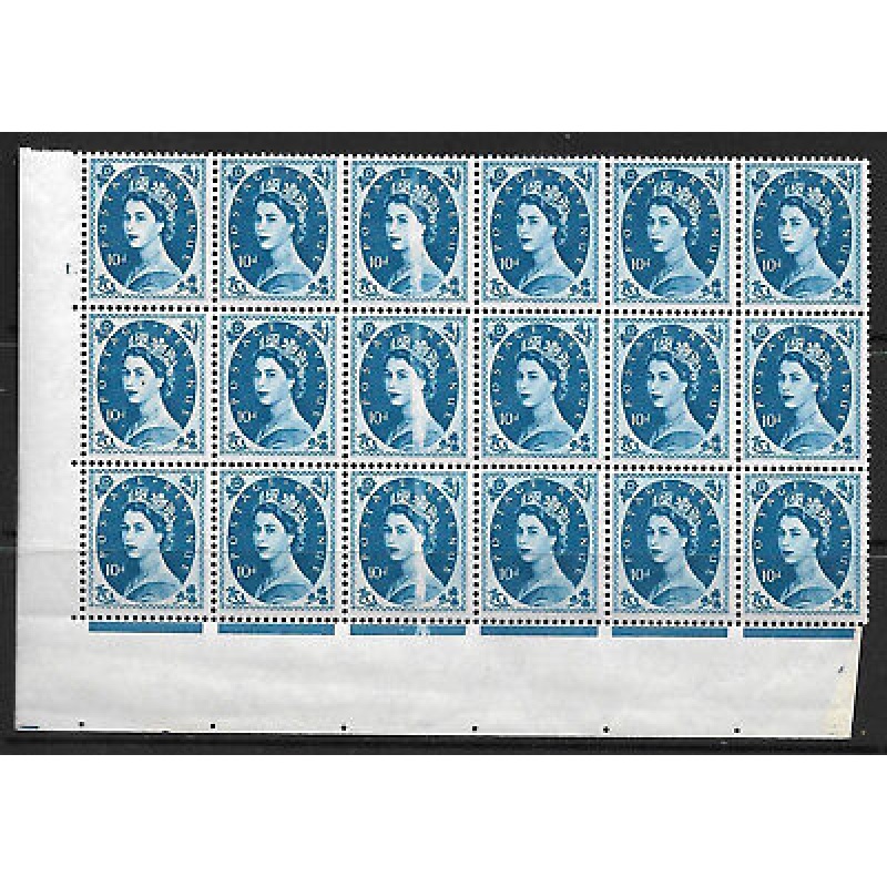 10d Wilding Multi Crown Cyl 1 Dot With huge Doctor Blade flaw UNMOUNTED MINT