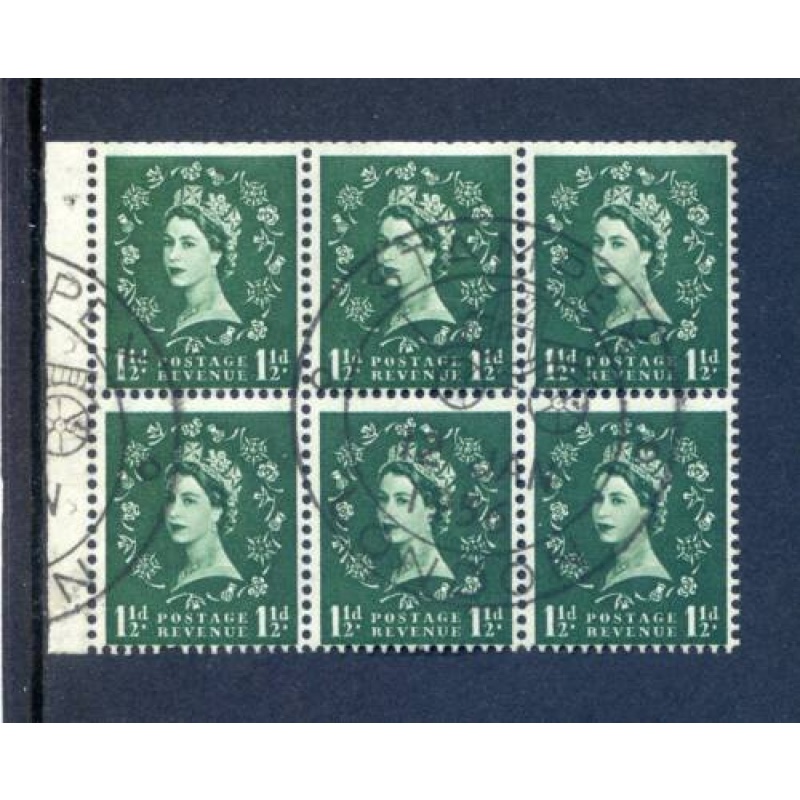 QE2 1 1 2d Booklet Pane SGSB59 Fine Used