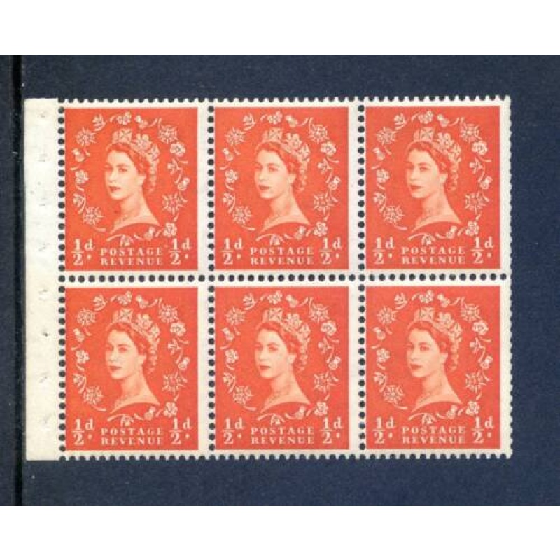 QE2 3d Booklet Pane SGSB1 Unmounted Mint