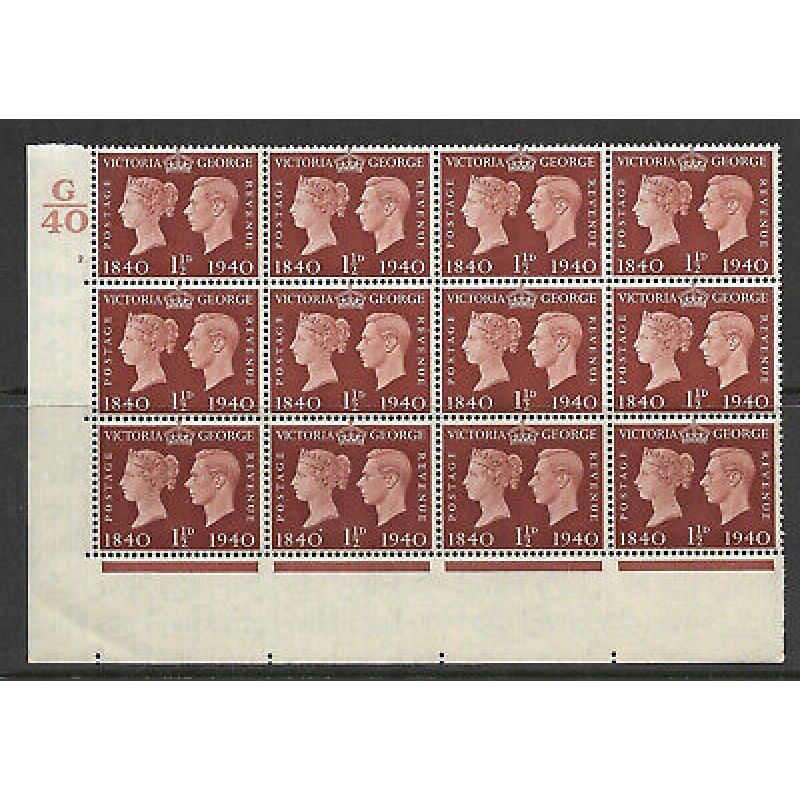 Sg 481 1940 Centenary Cylinder G40 2 Dot UNMOUNTED MINT MNH