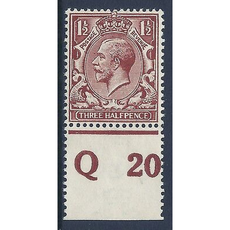 N18(11) 1d Deep Yellow Brown Royal Cypher control Q 20 perf UNMOUNTED MINT