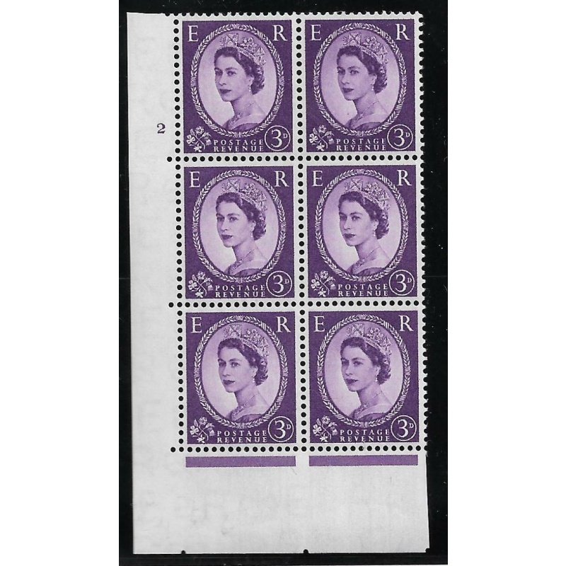 3d Wilding Edward Crown cyl 2 No Dot perf type A(E I) UNMOUNTED MINT