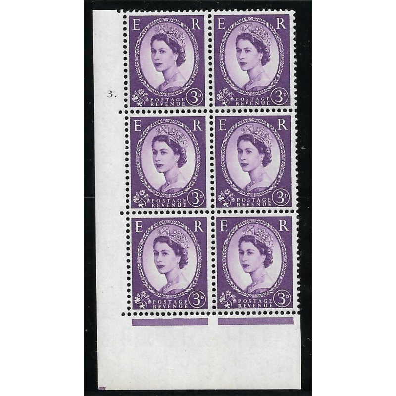 3d Wilding Edward Crown cyl 3 Dot perf type A(E I) UNMOUNTED MINT