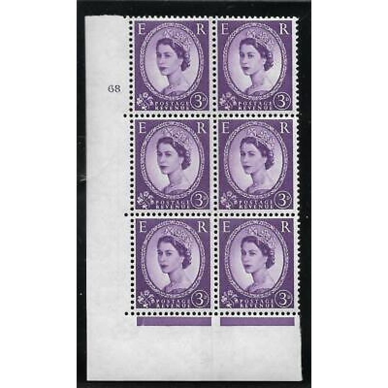 3d Violet 8mm Phosphor cyl 68 1SB No Dot perf type A(E I) UNMOUNTED MINT