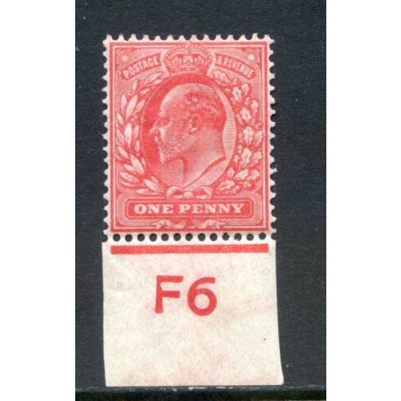 KEV11 1d Scarlet F6 (I) control Single mounted Mint